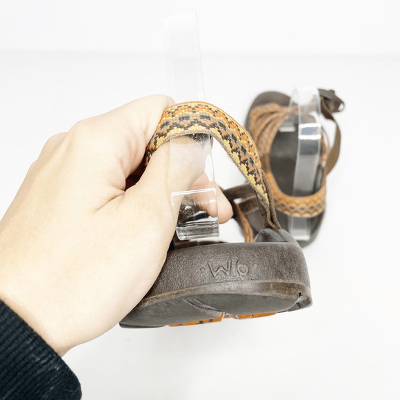 Chaco ZX/2 Unaweep Sandals Brown Orange Strappy Sport Hiking Slingback WOMENS 6 - Picture 4 of 6